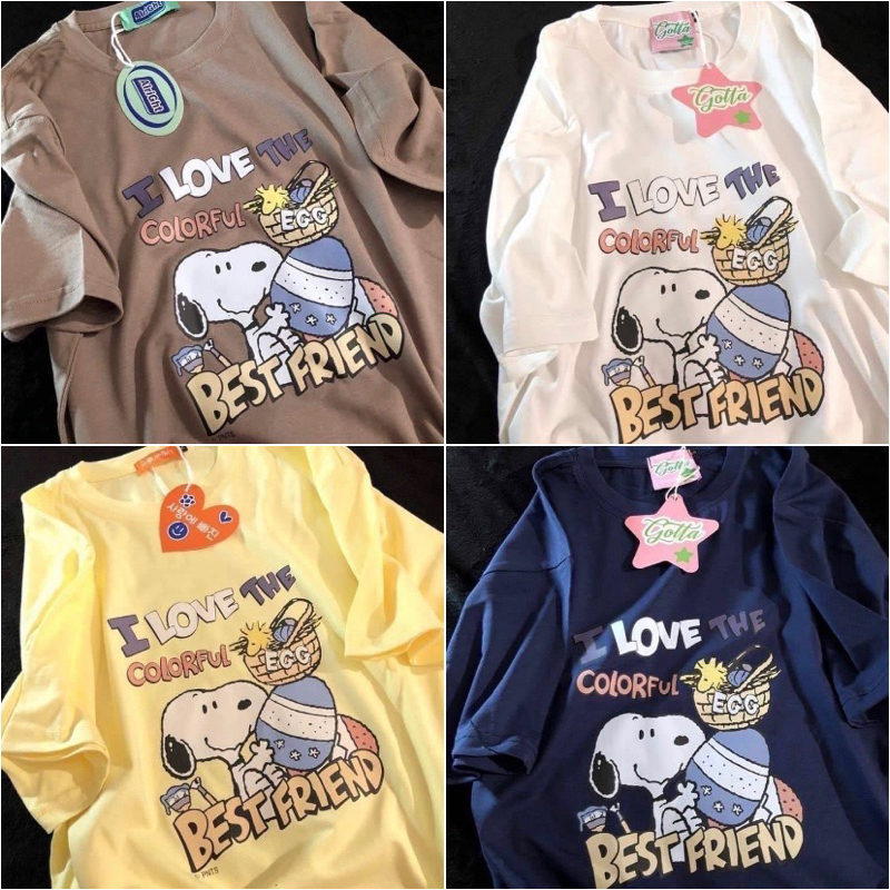 เสื้อยืดพิมพ์ลาย Snoopy Story BECC / Summer / Foever Friends พิมพ์ลายหน้าหลัง คอตต้อน ใส่สบาย ฟรีไซส์ น่ารักเกินต้าน