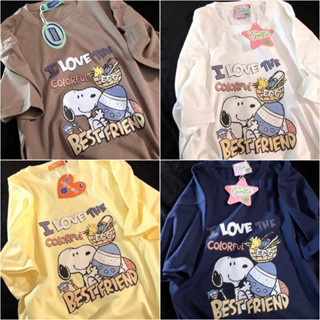 เสื้อยืดพิมพ์ลาย Snoppy Story BECC / Summer / Foever Friends พิมพ์ลายหน้าหลัง คอตต้อน ใส่สบาย ฟรีไซส์ น่ารักเกินต้าน 💕