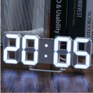 P61 LED Clock นาฬิกาดิจิตอล 3D มี 6 แสงให้เลือก นาฬิกาแต่งห้องสไตล์มินิมอล รุ่น JH-225