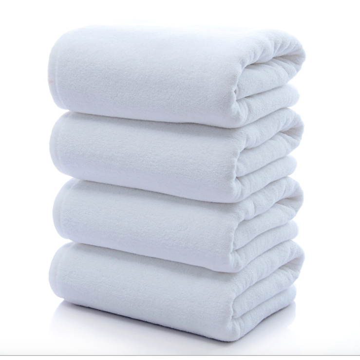 ผ้าเช็ดตัว ผ้าขนหนู เกรดโรงแรม ขนาด 30x60 นิ้ว (16ปอนด์) Cotton 100% ผ้าเช็ดตัวสีขาว 600กรัม