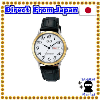 【Direct From Japan】 [Citizen Que &amp; Que] CITIZEN Q &amp; Q Watch Standard Analog Leather Belt Date Display White A204-504 Mens Mens