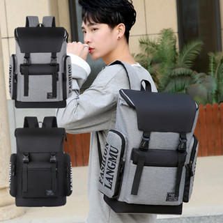 กระเป๋าสะพายหลังผู้ชาย Backpack กระเป๋าเป้สะพายหลัง fashion langmu