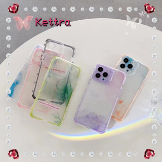 💜Kettra💜ลวดลาย ไล่ระดับ โปร่งแสง 11 14 pro max ขอบเต็ม แฟชั่น เคสใส ป้องกันการหล่น case for iPhone 12 13