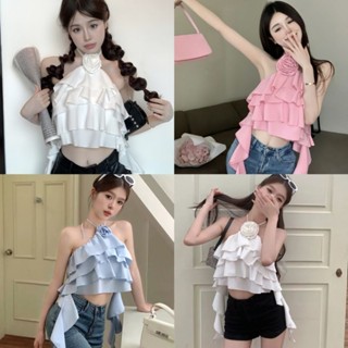 Ey_shop688​​#พร้อม​ส่ง​Y20#เสื้อแฟชั่นเกาะอกเป็นสายผูกโบว์ตรงคอเว้าหลังแต่งชายยาวด้านข้าง 2 ฝั่ง #เนื้อผ้าซาตินใส่สบาย