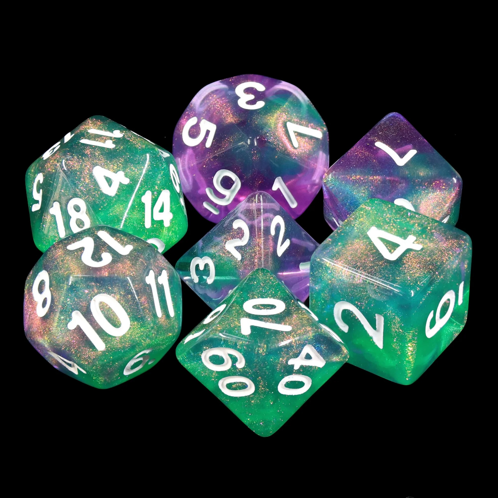 Nebula Prism Dice Set of 7 | ลูกเต๋า Dice For DnD D&D MTG RPG TRPG เกมกระดาน บอร์ดเกม Game ไพ่ทาโรต์ Magic เมจิก