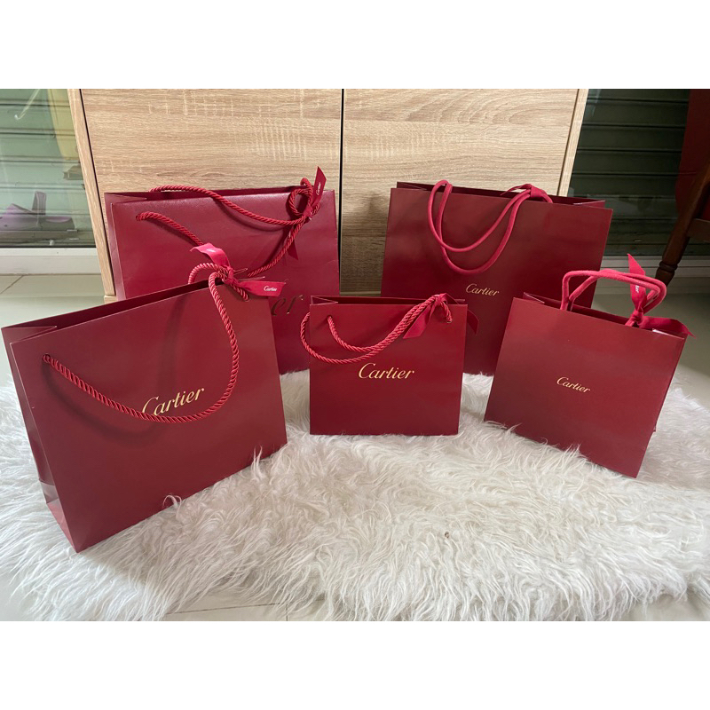 ถุงกระดาษ Cartier แท้ รับเคลือบถุง