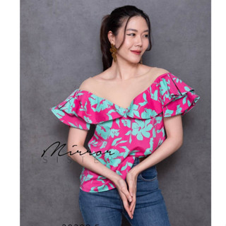 🔖ป้าย MirrorSister 30329.5 เสื้อซีทรู ระบาย ลายดอก SoPHia FLoRA See-THRu BLoUSE สีสัน แซ่บซ่า ช่วงบน เป็นซีทรูไม่คัน เก๋