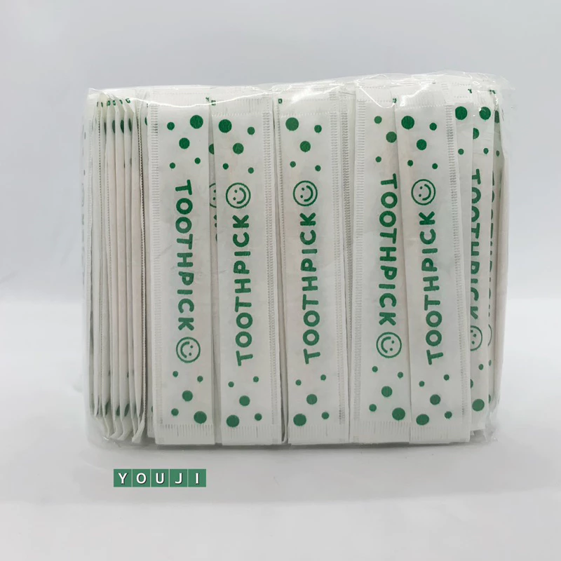 ไม้จิ้มฟันซอง 2 ปลาย แบบแพ็ค 500 ชิ้น (ยิ้ม)/ Double ended toothpick 500 pcs