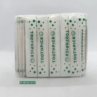 ไม้จิ้มฟันซอง 2 ปลาย แบบแพ็ค 500 ชิ้น (ยิ้ม)/ Double ended toothpick 500 pcs
