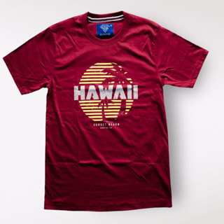 เสื้อยืดแขนสั้น ลาย สกรีน  Hawaii มี 5สี