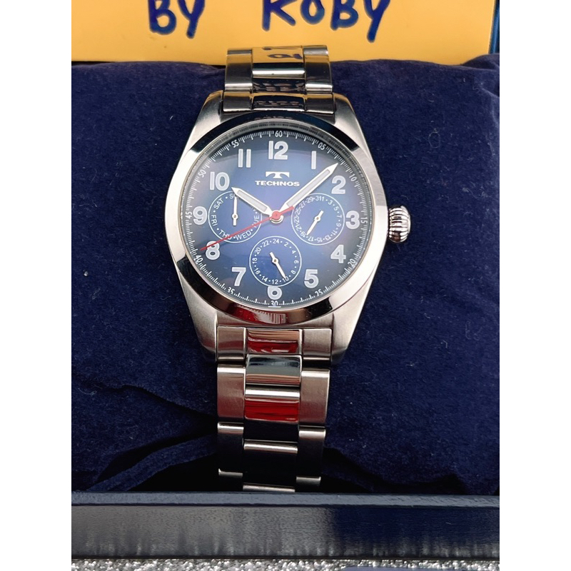 นาฬิกา Technos 🆕⌚️ปฎิทินในตัว เครื่อง quartz  swiss 🇨🇭 ⏱️boy size ใส่ได้ทั้ง 👫ของสะสมนอนกล่อง