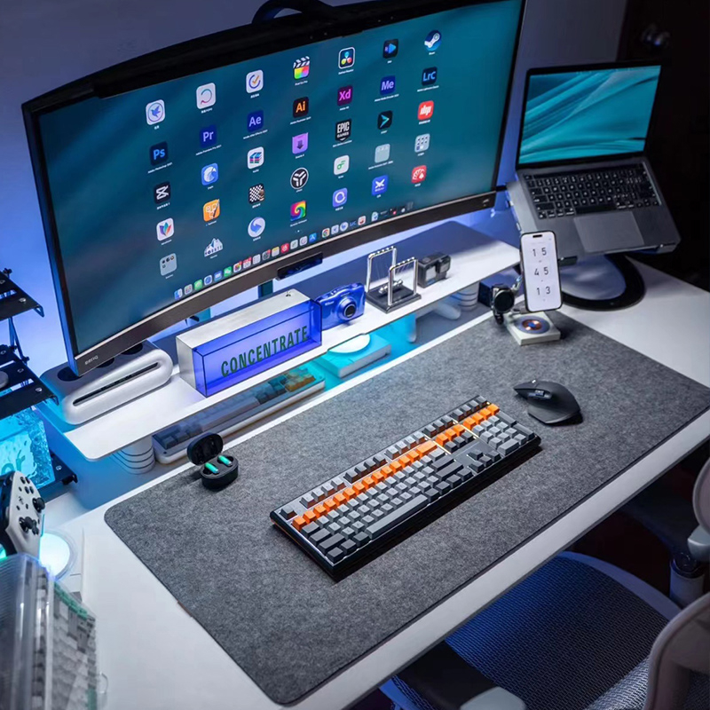 แผ่นรองเมาส์ ผ้าสักหลาด ขนาดใหญ่ 80x40/90x45/100x40/100x50/100x60/120x50/120x60 /140x60cmx3mm สําหรั