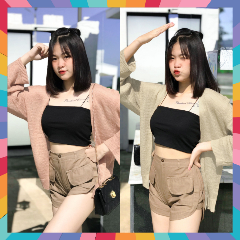 🌈 SpinnyHouse 🌈 เสื้อคลุม ไหมพรม🌈👑🌺ใส่คลุมกันแดดกันลม  คลุมไหม B-014-3-AA