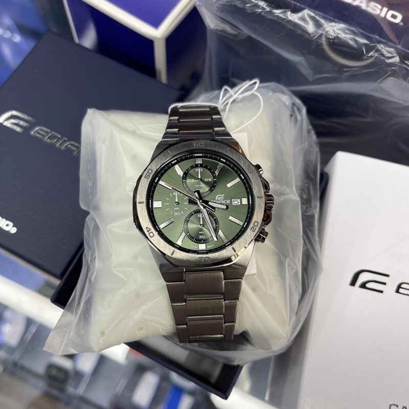 [ผ่อนเดือนละ 379]🎁CASIO EDIFICE EFV-640DC-3A ของแท้ 100% พร้อมส่ง ประกัน 1 ปี