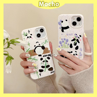 💕พร้อมส่ง💕iPhone 14 13 12 11 Pro Max เคส for เคสไอโฟน11 น่ารัก การ์ตูน หมีแพนด้า แฟชั่น บางเบาพกพาง่าย เรียบง่าย Case