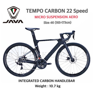 *ผ่อนได้*จักรยานเสือหมอบ JAVA TEMPO เฟรม Carbon ชุดเกียร์ 22speed มาพร้อมตัวซับแรงสะเทือน Micro Suspension Aero