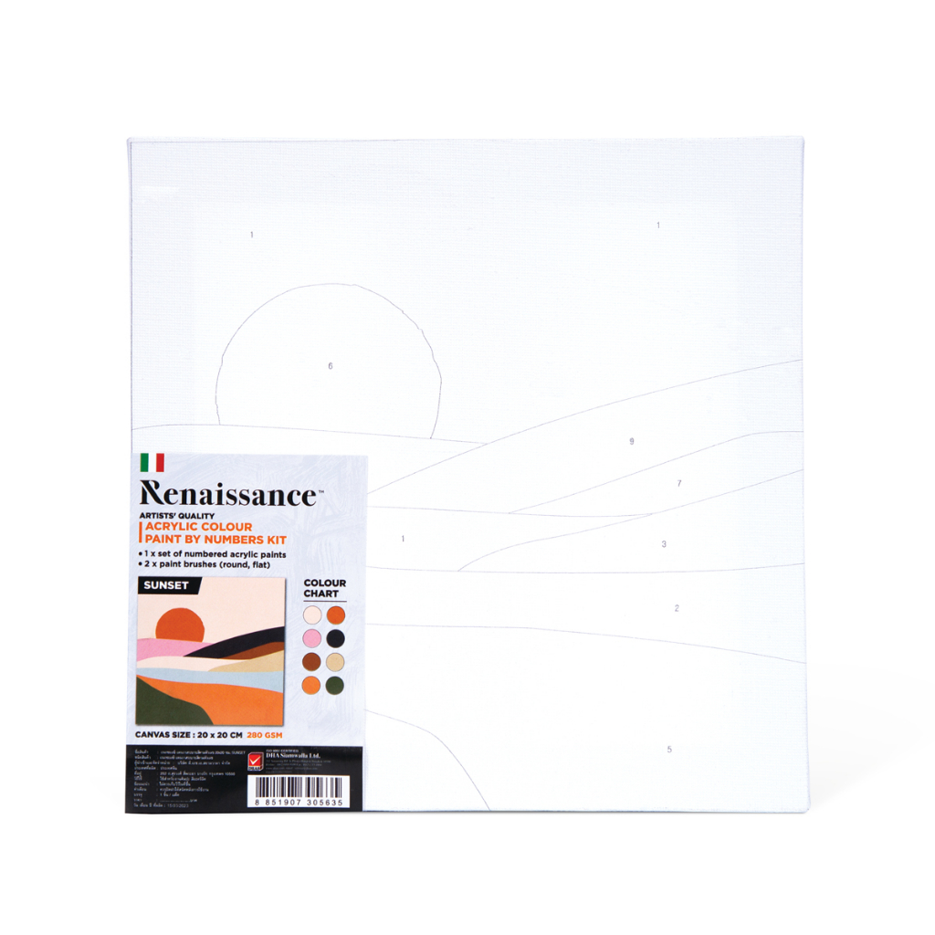 ชุดแคนวาส ระบายสีตามตัวเลข Renaissance Paint by Number Kit
