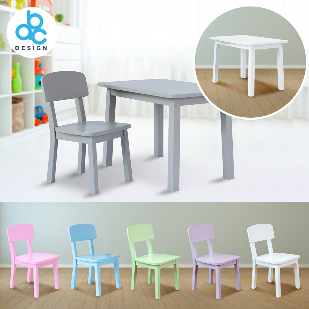 ABC Design ชุดโต๊ะเด็กเล็ก(ท็อปผืนผ้า สีขาว&เทา) size S คู่ท็อดเลอร์1ตัว โต๊ะกิจกรรมเด็กอนุบาล ใช้กับเด็กสูงไม่เกิน100ซม