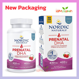 (exp:2/26)Nordic Naturals Prenatal DHA Strawberry 90 Softgels น้ำมันปลา ที่สกัดจากปลาทะเลน้ำลึก รสสตรอเบอร์รี่