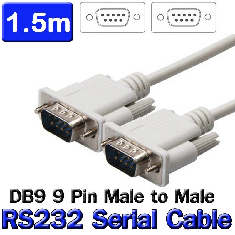 สายRS232 ยาว1.5,3,5,10เมตรSerial RS232 Cable/DB9 /ผู้ผู้/MM/สายหนาแข็งแรงทนทาน