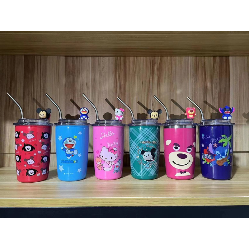 Lotso แก้วเก็บความเย็นสุดคูล ลายหมีลอตโซ่ (แถมฟรีหลอด+ตุ๊กตา)