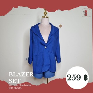 Blazer Set มาในธีม น้ำเงิ้นน น้ำเงิน