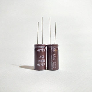 (1ชิ้น) คาปาซิเตอร์ 1000UF 35V 105C สีน้ำตาล 12X25MM.