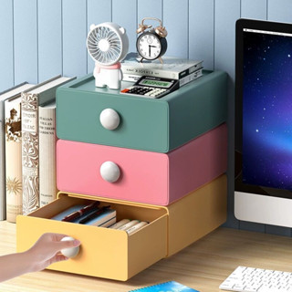 ลิ้นชักมินิมอล ตั้งโต๊ะ  กล่องเก็บของบนโต๊ะทำงาน สามารถวางซ้…