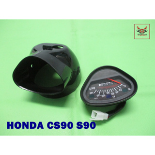 HONDA SC90 S90 ANALOG SPEEDOMTER &amp; HEADLIGHT CASE “BLACK” SET  // เรือนไมล์ และ กระโหลกไฟหน้า สีดำ