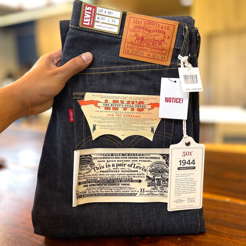 กางเกงยีนส์ Levi's LVC 1944 S501XX Made in USA รุ่นสงครามโลกครั้งที่ 2