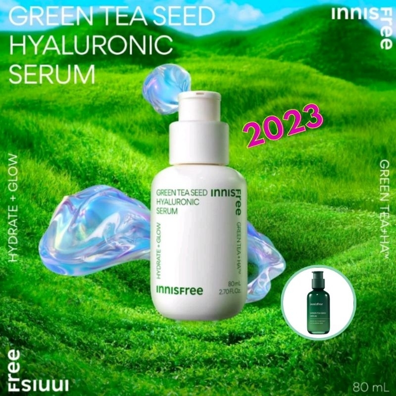 [แท้ ฉลากไทย]*แถมมาส์กชาเขียว 2 ชิ้น* Innisfree Green Tea Seed Hyaluronic Serum - 80/30 ml