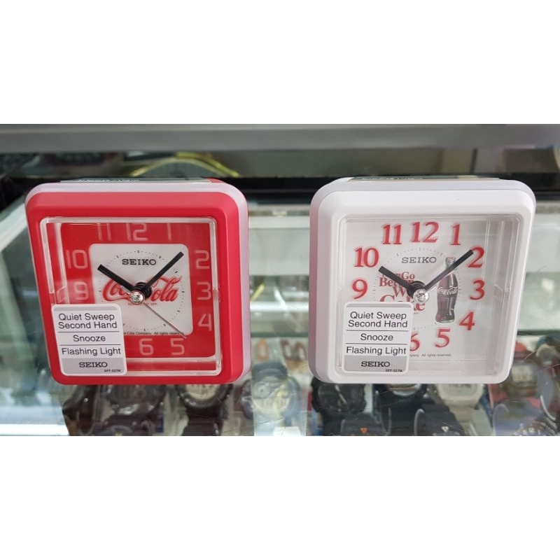 นาฬิกาปลุก นาฬิกาตั้งโต๊ะ Seiko รุ่น Coca-Cola Coke Watch ของแท้ ของใหม่ นาฬิกา โค้ก มี 2 สี ให้เลือก Limited Edition