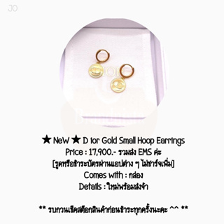 ★ NeW ★ D ior Gold Small Hoop Earrings