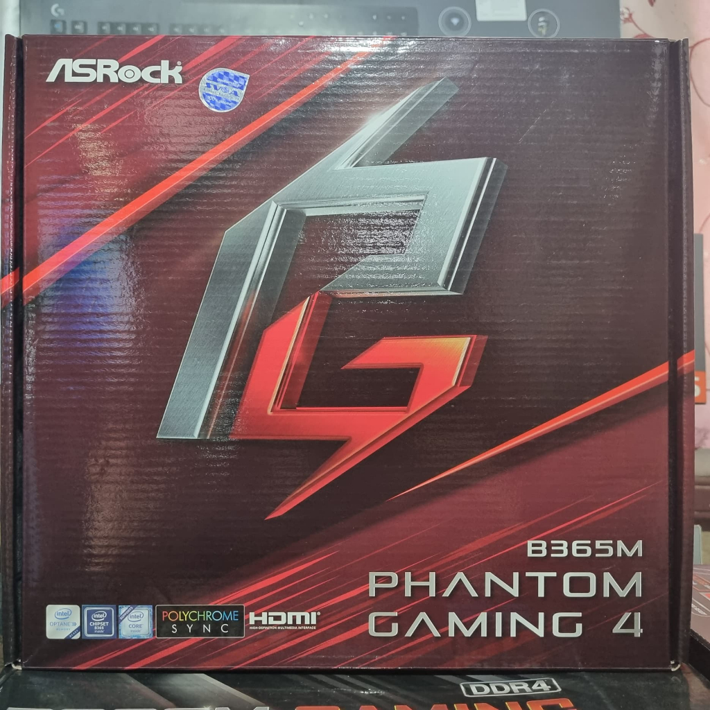 MAINBOARD (เมนบอร์ด) 1151 ASROCK B365M PHANTOM GAMING 4 มือ2 ครบกล่องประกัน 7 วัน