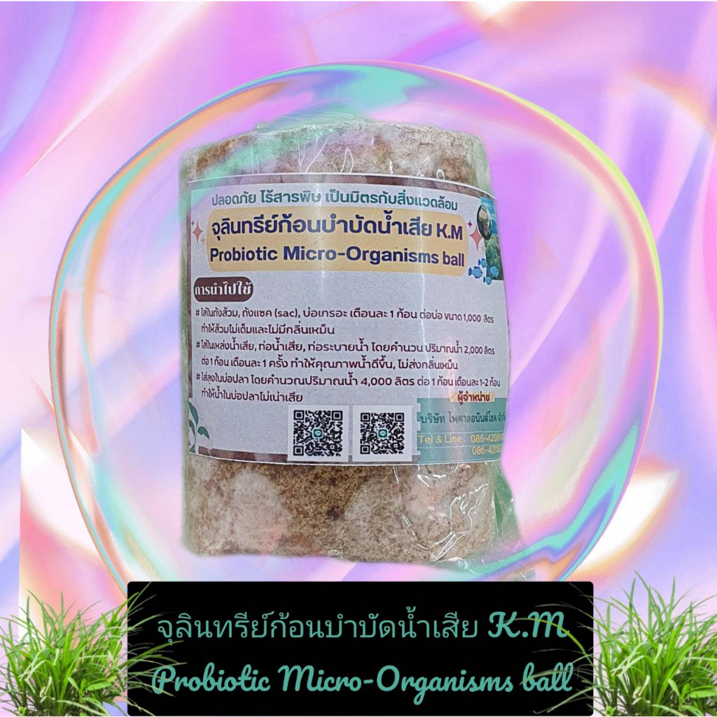 จุลินทรีย์ก้อนบำบัดน้ำเสีย Probiotic Micro-Organisms ball EM ball อีเอ็มบอล หัวเชื้อจุลินทรีย์