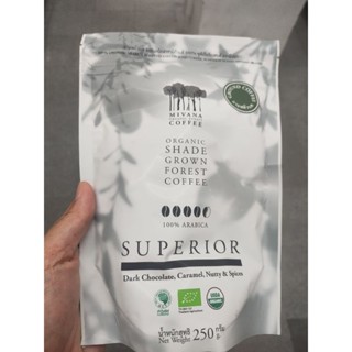 Mivana OrganicShade Grown Forest Coffee 250g.กาแฟคั่วบด ออร์แกนิค อาราบิก้า แท้100% ซูพีเรียร์เบลนด์ 250กรัม