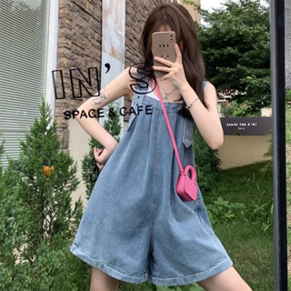 Manyjeans Shorts Overalls เอี๊ยมกางเกงยีนส์ขาสั้น(สินค้าพร้อมส่งจากไทย)