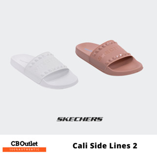 รองเท้าแตะผู้หญิง รองเท้าแตะแบบสวม SKECHERS Cali Side Lines 2