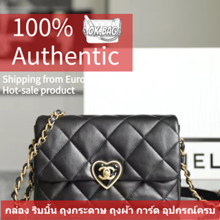 23S👜ชาแนล CHANEL Big mini sheepskin flap bag สุภาพสตรี กระเป๋าสะพายไหล่