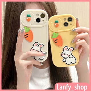 💖New 💖iPhone 14 13 12 11 Pro Max เคส for เคสไอโฟน11 บางเบาพกพาง่าย แครอทกระต่ายน่ารัก Case