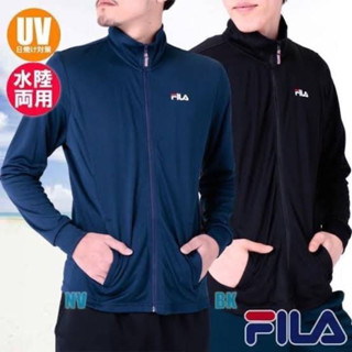 FILA Fila Rashguard Mens UV Cut Long Sleeve High Neck Loose Body Mens เสื้อแขนยาว คอทรงสูง ใส่คลุมออกกำลังกาย ฟิล่า