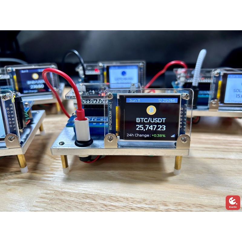 EverOn Bitcoin ticker display จอแสดงราคา Bitcoin / Cryptocurrency แบบ realtime เชื่อมต่อผ่าน WiFi (น