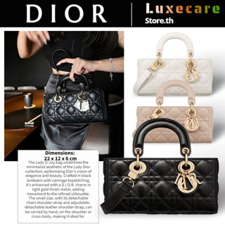 ดิออร์👜Dior LADY D-JOY Women/Shoulder Bag สุภาพสตรี/กระเป๋าสะพายไหล่/กระเป๋าร่อซู้ล/กระเป๋าถือ