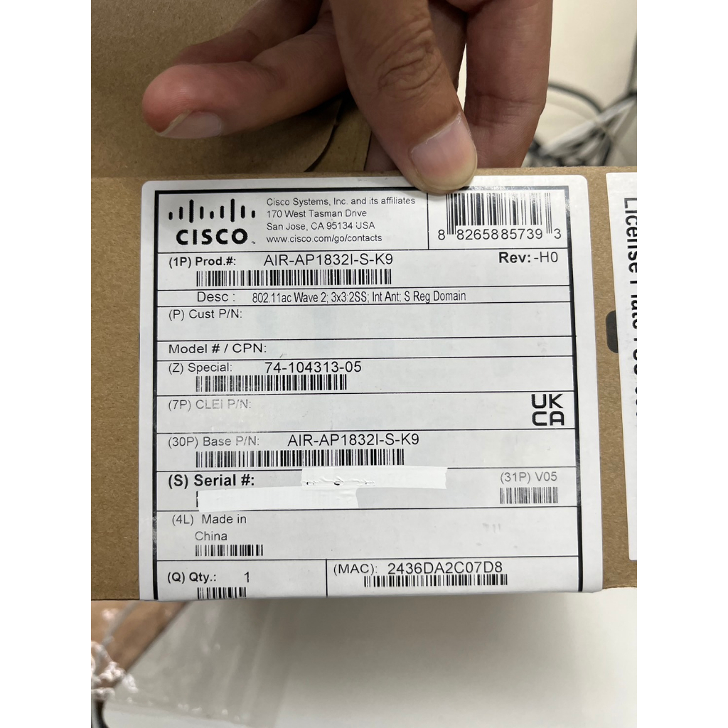 แผ่นเพจขายึดตัว AP AIR-AP1832I-A-K9