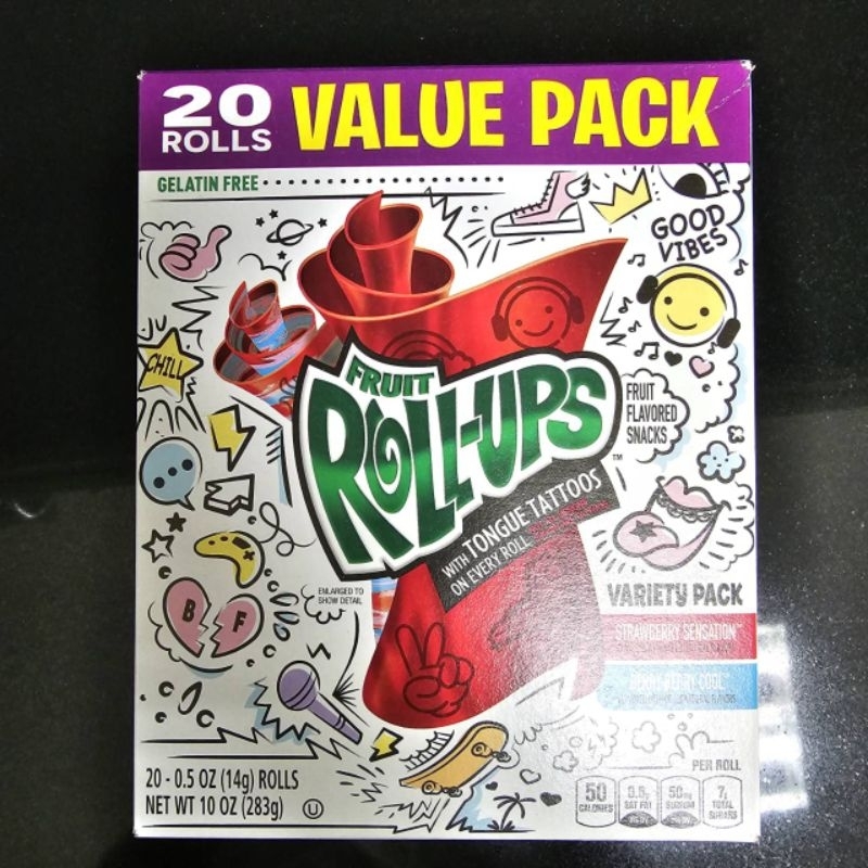 Fruit Roll ups value packs 20 rolls