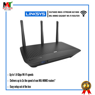 LINKSYS EA7500S MAX-STREAM AC1900  MU-MIMO GIGABIT WI-FI ROUTER รับประกัน 3ปี