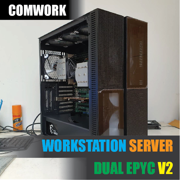 คอม 256 เธรด | ซีพียู 2.2-3.4GHz DUAL AMD EPYC 7B12 | เมนบอร์ด DUAL CPU | แรม 32GB-256GB | M.2 NVMe | SERVER WORKSTATION
