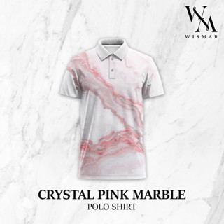 เสื้อโปโลลายหินอ่อน(คริสตัลพิงค์ ): Polo Crystal Pink Marble (Short-Sleeve)