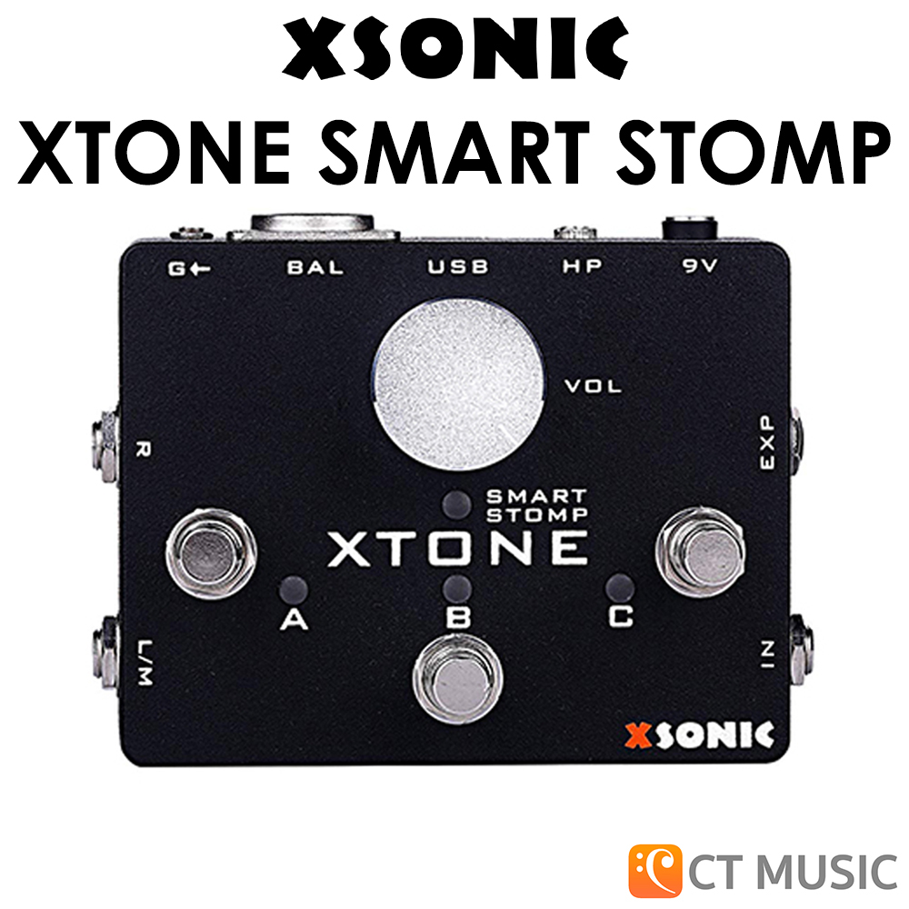 XSONIC XTONE Smart Stomp Audio Interface สำหรับ Mac, PC, iOS และ Android ความละเอียดระดับสูงสุด 24  
