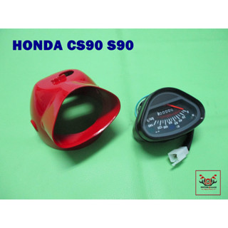 HONDA SC90 S90 ANALOG SPEEDOMTER &amp; HEADLIGHT CASE “RED”  // เรือนไมล์ และ กระโหลกไฟหน้า สีแดง สินค้าคุณภาพดี